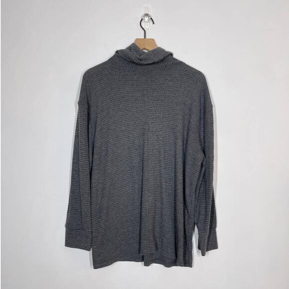 Lane Bryant Sweater Funnel Neck Gray Pullover Women's Plus Size 18/20 Metallic - Picture 2 of 9